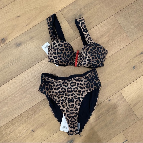 NWT Veronica Beard Leopard Bikini Azoia Balos - Picture 5 of 7